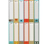 Calendrier perpétuel | Poster Dates importantes & Anniversaires illustré | Affiche multicolore inscriptible | Idée cadeau de fête personnalisé | Décoration murale Format A2