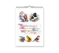 Calendrier perpétuel pour anniversaire et anniversaire de mariage Motif oiseaux sauvages