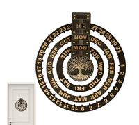 Calendrier Perpétuel Rotatif, Calendrier Perpétuel Circulaire Rotatif En Bois, Calendrier Perpétuel Suspendu 2025, Gardez Une Trace Des Dates, Des Jours Et Des Mois