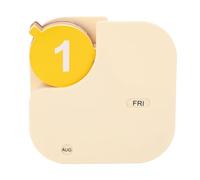 Calendrier perpétuel rotatif en forme de fromage, décoration innovante pour bureau et maison, anti-stress, en plastique, 17,5 x 3,7 x 17,5 cm