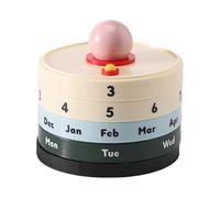 Calendrier perpétuel unique avec fonction rotative pour la décoration de la maison et du bureau, décoration de chambre, ornement boule décorative
