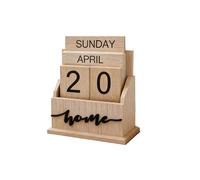 Calendrier Perpétuel Vintage, Blocs En Bois Mini Bureau Mois Date Numéro Affichage For La Décoration De À Domicile Ferme, Cadeau For Les Étudiants(Brown)