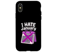 Calendrier Personnel « I Hate Janvier » Coque pour iPhone X/XS
