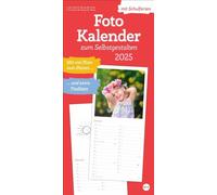Calendrier photo 2025 à personnaliser avec calendrier mensuel, couverture à personnaliser, beaucoup d'espace pour les notes et les vacances scolaires