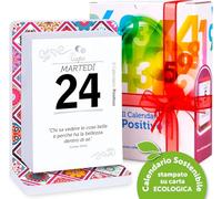 Calendrier positif 2026 de motivation | Table avec support de fleurs | Affrontez les journées avec le sourire et une pensée philosophique | Idée cadeau géniale | Dimensions 12 x 17 x 5,5 | Luxury Pack