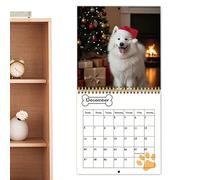 Calendrier pour Chien 2026 - Design Chiots Mignons, Calendrier Mural Chiot 20x20cm Papier Placement Pratique | Planificateur Famille Grille, Calendrier de Bureau Mignon Chien pour École, Bureau à