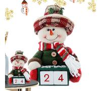 Calendrier Pour Le Compte À Rebours De Noël - Calendrier De L'Avent De Noël 2024, Calendrier De L'Avent Avec Panneau De Bonhomme De Neige De Table | Calendrier Du Compte À Rebours Du