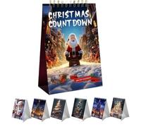 Calendrier pour le compte à rebours de Noël de 100 jours 2026 | Calendrier de compte à rebours de Noël, planificateur de l'Avent compact pour hommes, femmes, enfants