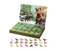 Calendrier pour le compte à rebours de Noël des dinosaures - Ensemble de boîtes cadeaux pour les vacances de 24 jours, jouet festif | collection créative de figures de dinosaures