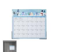 Calendrier pour réfrigérateur 2026-2027, de janvier 2026 à juin 2027, calendrier magnétique pour réfrigérateur de 18 heures | pour maison, salon, étude, école, salle de classe, organisation familiale