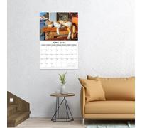 Calendrier Premium Cats 2026 | Impressions, conception peu encombrante, pages indéchirables | Calendrier thématique des chats à collectionner pour le bureau et la maison