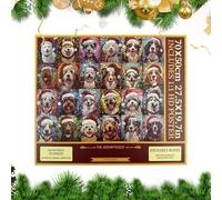 Calendrier puzzle de l'Avent 2025 - Puzzle de Noël, boîte d'activités de compte à rebours, jeu de divertissement festif, décoration de Noël interactive | Mise en place pour une fête saisonnière, fête