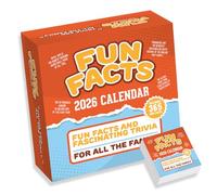 Calendrier quotidien 2026 avec informations amusantes - Calendrier de bureau 365 jours avec questions fascinantes pour toute la famille, dates et événements spéciaux au Royaume-Uni, support en carton