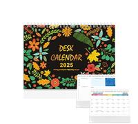 Calendrier quotidien de bureau floral 2025, calendrier de bureau à fleurs, accessoires de bureau esthétiques de ferme | Décoration de bureau avec calendrier de bureau créatif, accessoire
