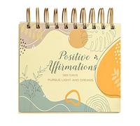Calendrier quotidien inspirant - Calendrier de motivation 2025, calendrier sur pied décoratif | Décoration de table avec affirmations positives, calendrier quotidien pliable pour le travail et la