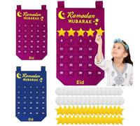Calendrier Ramadan 2024, Decoration Ramadan 2024, Calendrier Ramadan pour Enfants, Calendri Ramadan, Calendrier du Compte à Rebours Eid Mubarak, pour Décoration Ramadan et Ramadan Mubarak (Rose Rouge)