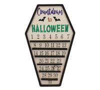Calendrier réutilisable de compte à rebours pour Halloween, décoration d’ en bois avec fantôme mobile, enseigne de fête à monter soi-même pour la maison ou le bureau,