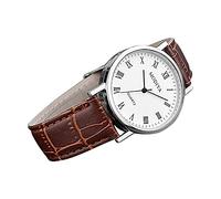 Calendrier romain Bracelet Cadran Ceinture Échelle Creative Hommes Classique Montre Homme Montre Femme Montres Numériques, marron, taille unique