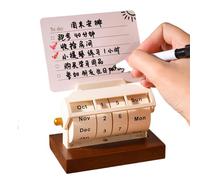 Calendrier Rotary, calendrier de table perpétuel rotatif, calendrier avec roue en bois, capibara perpétuel avec roues en bois | calendrier avec affichage de la date et du mois de la semaine