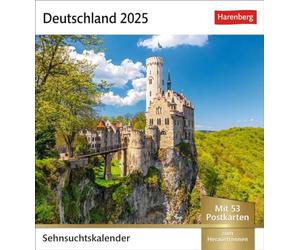 Calendrier semainier 2025 avec 53 cartes postales : calendrier de voyage avec 53 cartes postales de qualité supérieure des plus belles places... 16 x 17,5 cm (calendrier de recherche Harenberg)