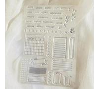 Calendrier semainier en silicone transparent pour la fabrication de cartes, le scrapbooking, la décoration, les cartes, les journaux, les loisirs créatifs - 11 x 16 cm