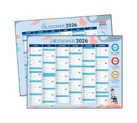 Calendrier semestriel mural 2026 - 32 x 42 cm - Maxiburo