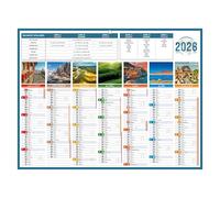 Calendrier semestriel mural 2026 - Planète - 32 x 42 cm