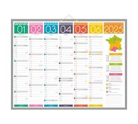 Calendrier semestriel mural 2026 - Tendance - 43 x 55 cm