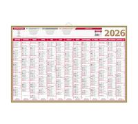 Calendrier semestriel mural année 2026 - 21 x 26,5 cm - 13 mois