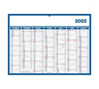 Calendrier semestriel mural année 2026 - 29 x 39,5 cm