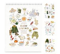 Calendrier Slow Living 2026, Calendrier illustré avec liste d'activités mensuelles, Décoration murale pour la cuisine et le salon (1pcs)