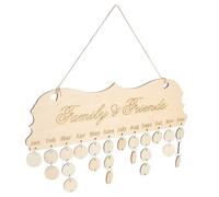Calendrier Soi-même en Bois, Plaque Murale Décorative Beige
