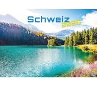 Calendrier Suisse 2026 - Superbes paysages suisses - Calendrier mural de qualité supérieure DIN A2 (extra large : 60 cm x 42 cm)
