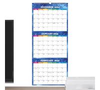 Calendrier sur trois mois - Planificateur mural mensuel | Calendriers paysage A4 - janvier 2026 à décembre 2026 | Pour l'appartement en dortoir sur le lieu de travail scolaire