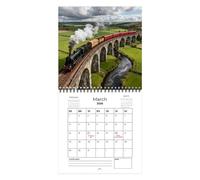 Calendrier train à vapeur 2026 - Journal de locomotive, journal de rail antique, livre de transit historique | Registre d'affichage vertical, tableau d'activités saisonnières pour décoration