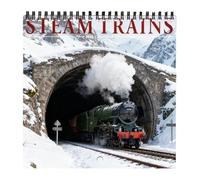 Calendrier train à vapeur 2026 - Planificateur mensuel avec train panoramique et blocs d'écriture spacieux, suivi de la date d'organisation pour la famille, le bureau, la salle de classe, la salle