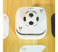 Calendrier tridimensionnel 2026 | Bloc débutant avec sculpture en forme de football - Mini calendrier de bureau 3D avec feuilles détachables | Pour enregistrement, planificateur, suivi des habitudes