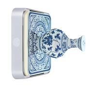 Calendrier unique en papier sculpté 3D conçu avec un concept en céramique bleue et blanche, idéal pour l'affichage de la zone d'étude et les cadeaux de calendrier en papier spécialisé