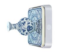 Calendrier unique en papier sculpté 3D conçu avec un concept en céramique bleue et blanche, idéal pour l'affichage de la zone d'étude et les cadeaux de calendrier en papier spécialisé