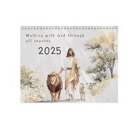 Calendrier Versets Bibliques 2025,Calendrier Mensuel Motivant 2025 | Agenda Quotidien Religieux Catholique Chrétien avec Citations Bibliques pour Bureau École Mur Maison Décoration Intérieure