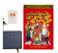 Calendrier vietnamien, calendrier annuel du serpent, calendrier mensuel déchirable, calendrier mural annuel, année du serpent 2025, calendrier mural décoratif, calendrier chinois, calendrier