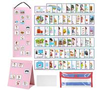 Calendrier visuel pour enfants autistes, 70 cartes Pecs, tableau de routine quotidienne pour enfants, cartes visuelles pour enfants autistes, pour les enfants scolaires pour soutenir la communication,