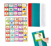 Calendrier visuel pour tableau des tâches pour , horaire visuel pour les jeunes - Carte de communication du tableau de programmation quotidienne | 60 cartes de communication