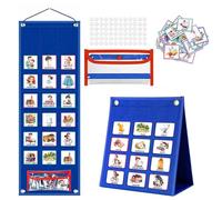 Calendrier visuel, tableau de routine quotidien pour enfants avec 96 cartes d'image, outil d'aide à l'apprentissage Visual Now et Next Board pour soutenir la communication, la routine et la transition