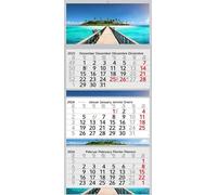 Calendrier XXL 3 mois 2026 montagnes lac Canada avec 3/4 mois, photo calendrier montagnes, motif calendrier sans publicité calendrier photo de bureau calendrier à motifs multiblocs (calendrier 3 mois)