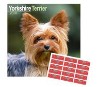Calendrier Yorkshire Terrier 2026 | 16 mois | Avec autocollants d’organisation offerts