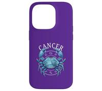 Calendrier Zodiac Cancer Crabe Coque pour iPhone 14 Pro