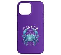 Calendrier Zodiac Cancer Crabe Coque pour iPhone 16 Pro Max