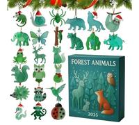 Calendriers Animal De Compte À Rebours De Noël | Ornement Plat pour 24 Jours - Calendriers De L Avent Animal,pour Bébés Adultes Garçons Filles Famille Fêtes Salle de Classe