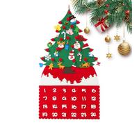 Calendriers 'Avent en feutre Arbre de Noël, 24 ornements amovibles Arbre de Noël pour | Artisanat de Noël, décorations de Noël pour , Noël pour
